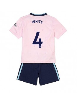 Arsenal Benjamin White #4 Ausweichtrikot für Kinder 2022-23 Kurzarm (+ Kurze Hosen)